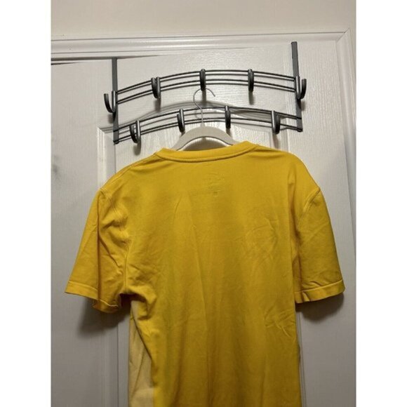 Men's Nike Dri-Fit Fitted Shirt Men’s Large Yellow /White Top Breathable tee - Picture 14 of 16